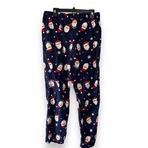 Old Navy Women's Printed Santa Claus Holiday Pajama Pants Navy‎ Blue Large